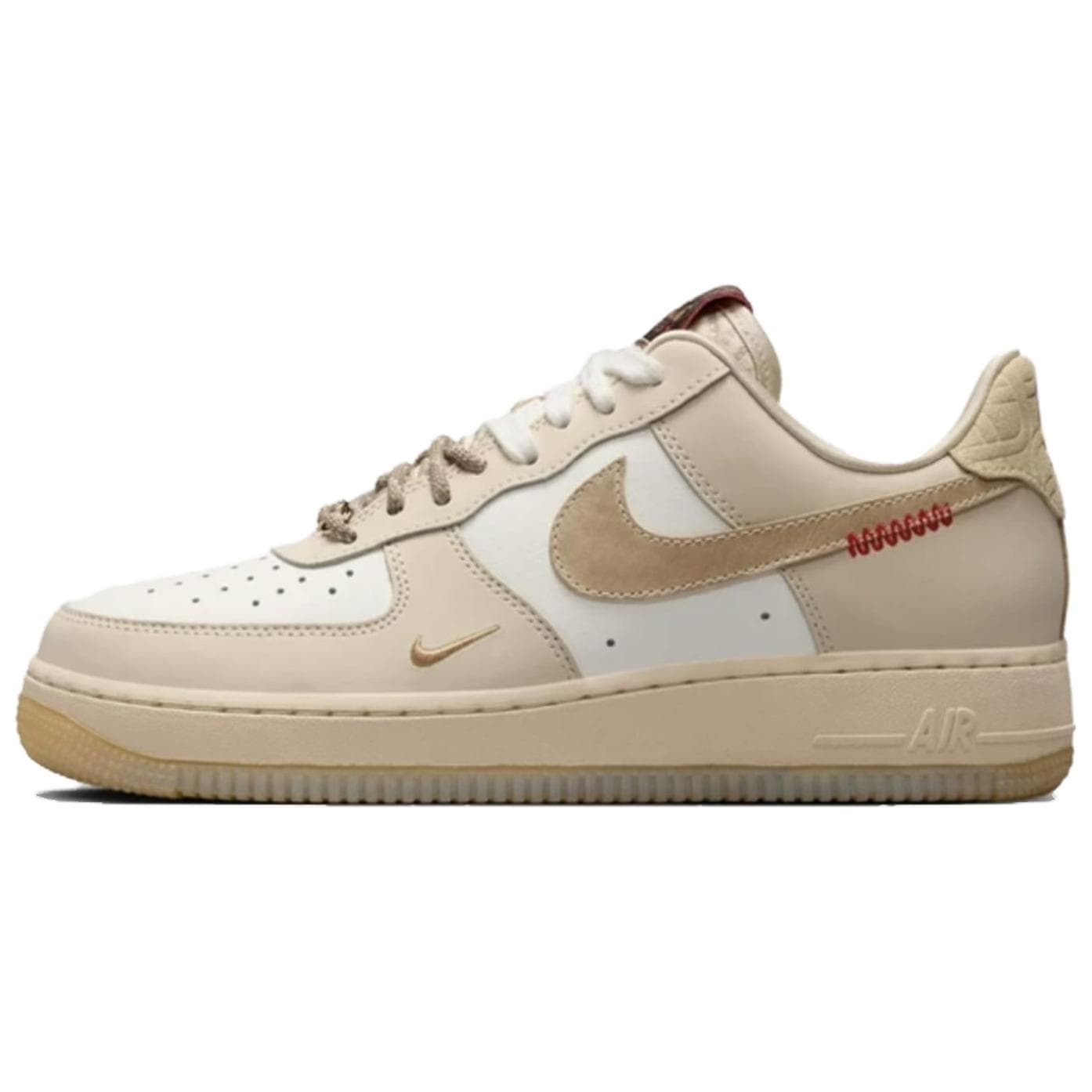 Nike Dame Air Force 1 07 LX Šr for slangen Dame Sneakers Brun Seil Lys-Kaki HV5990-172 cm