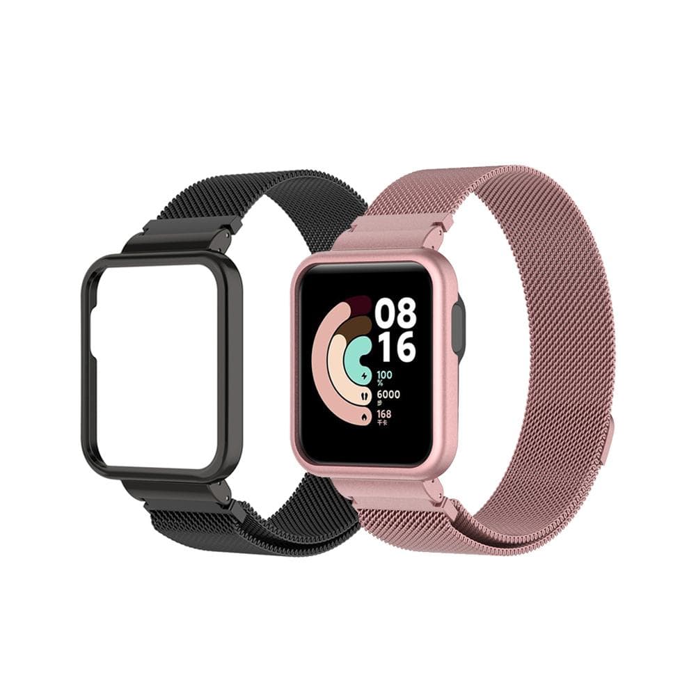 Milanese-rem for Xiaomi Mi Watch Lite Smart Watch Metallrammebeskytterveske Armbånd Klokkebånd For Redmi Watch 2 Lite Correa marineblå farge