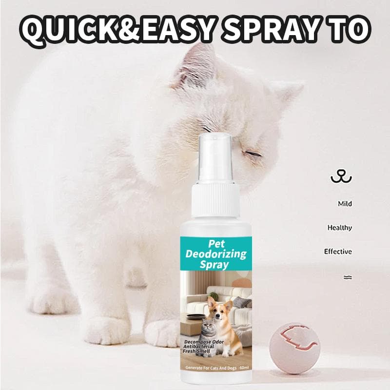 Bærbar Klosettluktfjerner for Kjæledyr Grønn Te Duft Spray Bakteriedrepende Luktfjerner Ikke-stikkende Luktfjerner Hund og Katt Urin Spray