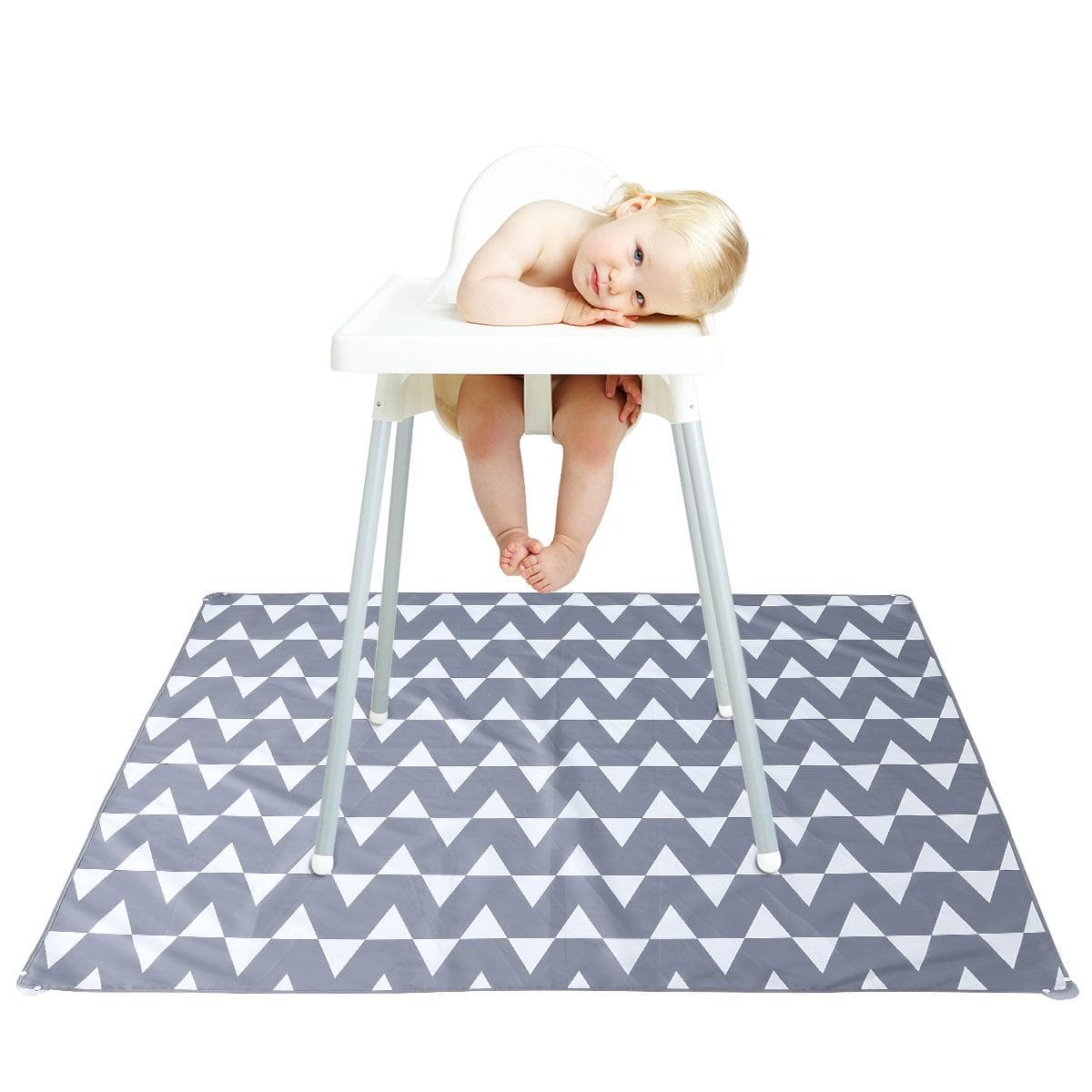 Vanntett og flekkbestandig babyhøyputepute med sugekopp - Vaskbar, polyester smussavvisende pute for spedbarn. 130cm