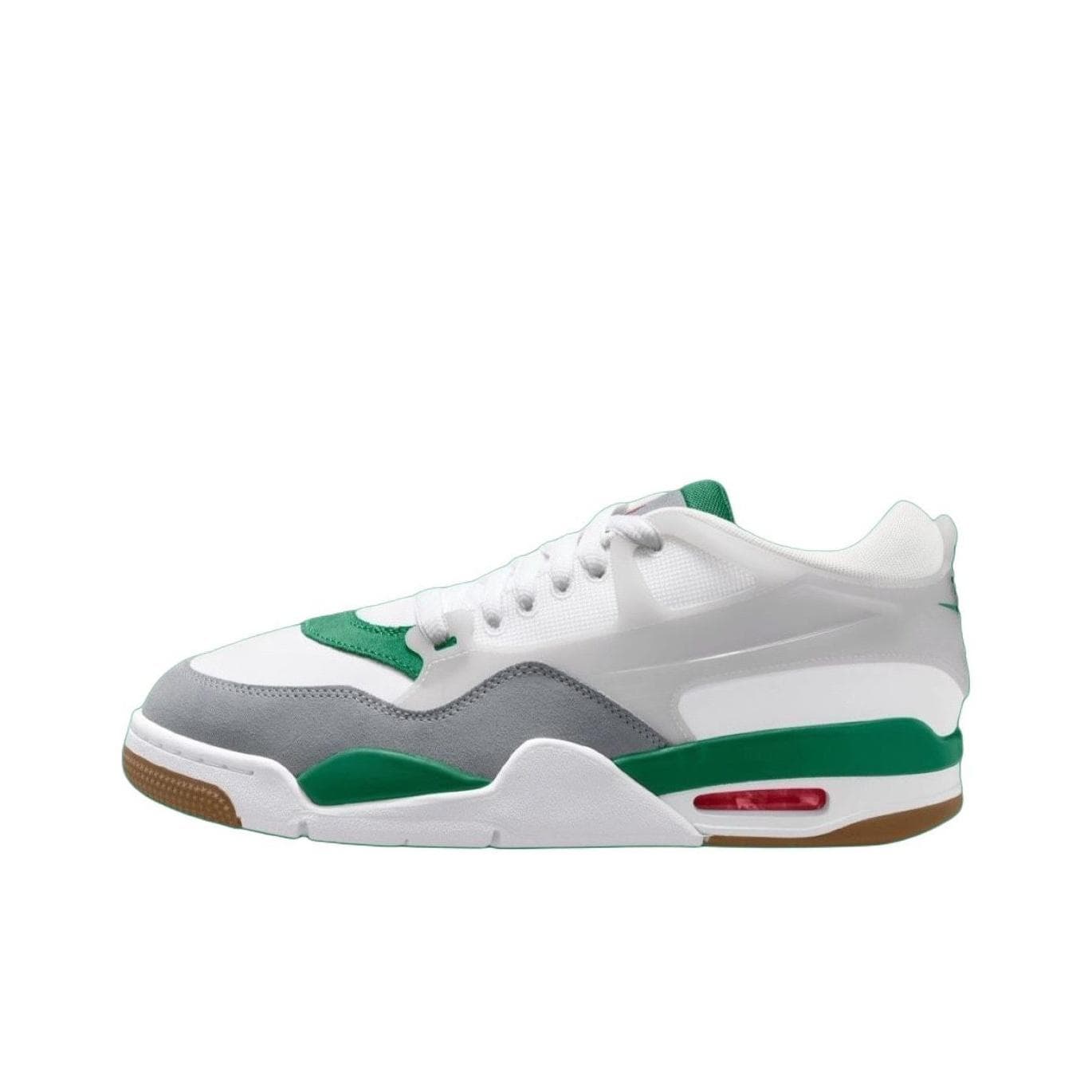 Air Jordan 4 RM Pine Green Herre Sneakers Hvit Nøytral-Grå Ulve-Grå FQ7939-103 cm