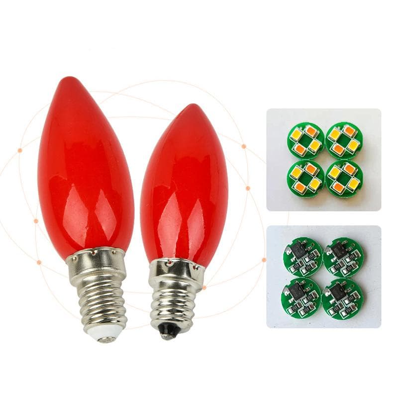 1 stk LED Alterpære E12/E14 Rød Lyspære Buddha-lampe Tempel Dekorativ Lampe