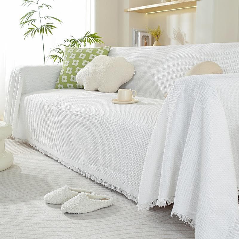 Vaffelsofatrekk Fulltrekk Bomullssofa Four Seasons Universal Sofatrekk All-inclusive Universaltrekk