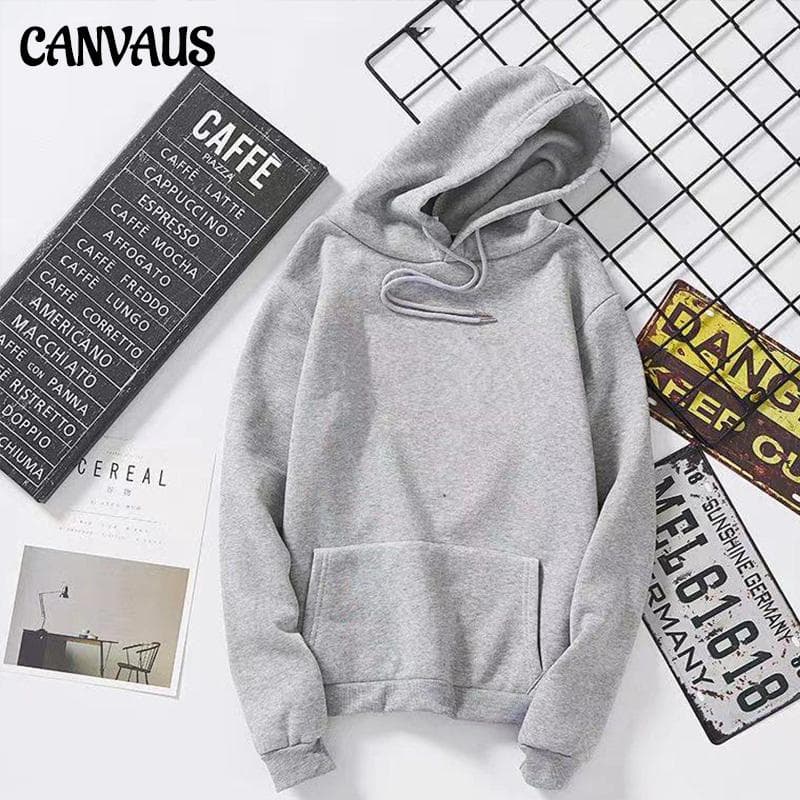 CANVAUS Gensere for kvinner Fleece-hettegensere Langermet Uformell hettegenser Klær Genser S-5XL cm