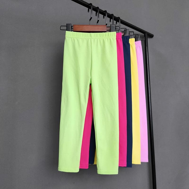Sweet Candy Colors Leggings Jenter Vår Høst Myk Elastisk Slank Langbukse cm lys lilla farge