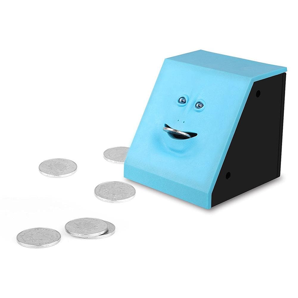Face Coin Bank Money Eating Coin Box Batteridrevet Monkey Saving Box