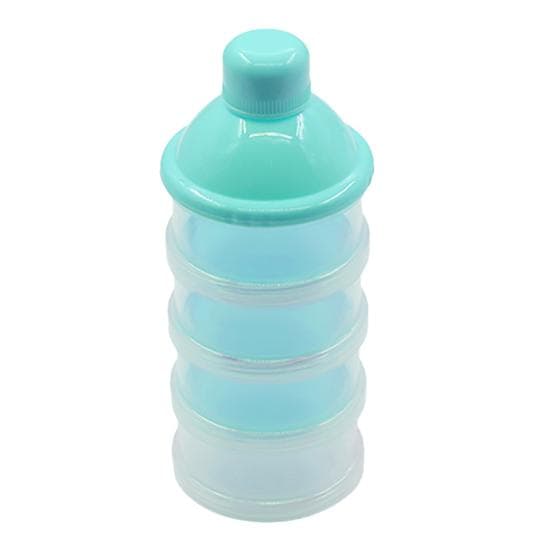 Melkepulverdispenser 4 Lag Multifunksjonell Bærbar Nyfødt Baby Melkepulverdispenser for Barnerom Rosa
