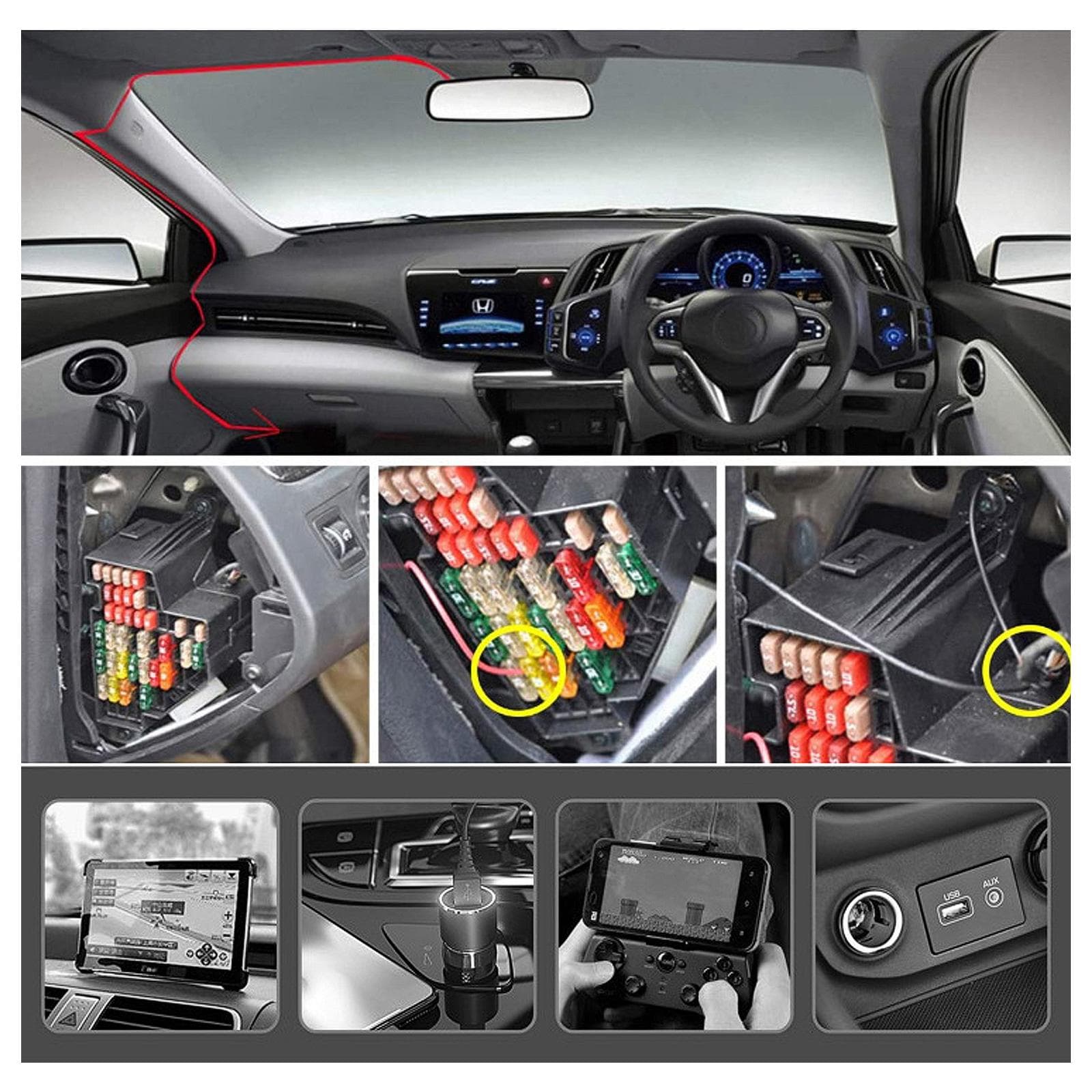 Vanntett 12V/ til 5V 2A Omformer DC-DC Nedtrappingsmodul Strømadapter for Bil Dashcams, GPS-enheter og Telefoner