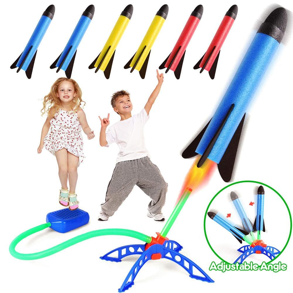 Air Rakett Fotpumpe Launcher Utendørs Air Pressing Pedal Soaring Rakett Toy Barnespilldrakt Hoppe Sport Spill Barnelekegave