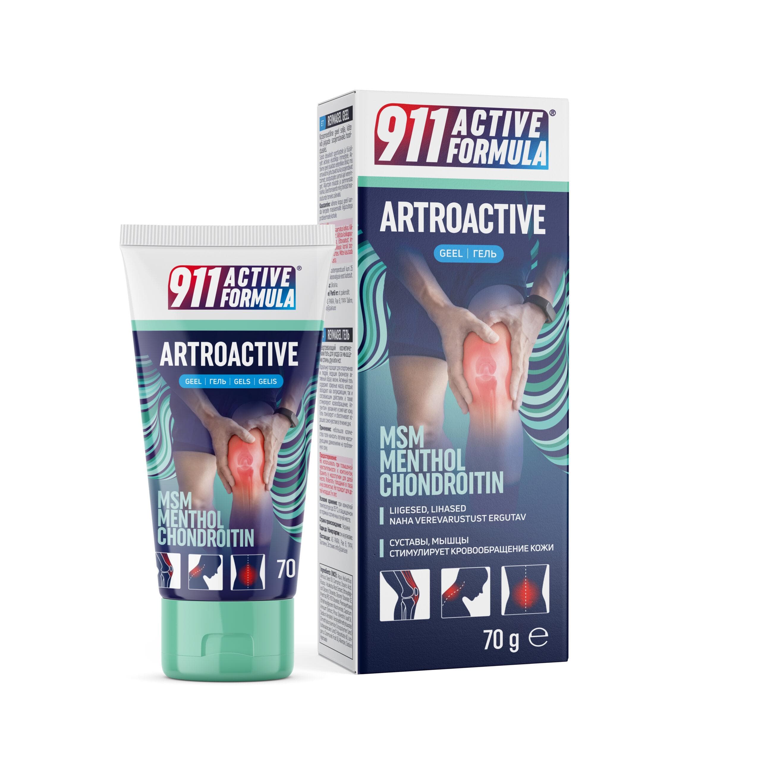 Kondroitingel msm mentol 911 Aktiv Formel Artroaktiv gel 70g