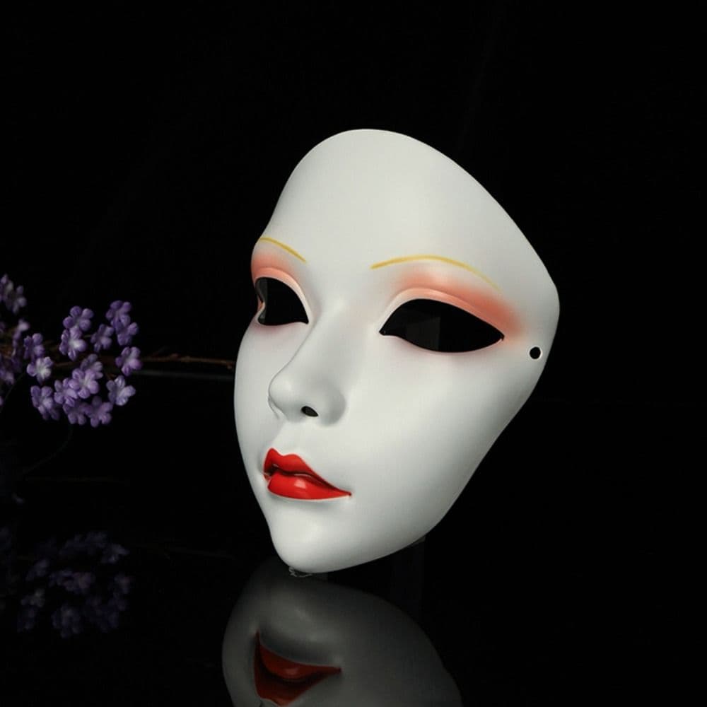 Kostymer Rekvisitter Heldekkende Cosplay Geisha Maske Blomst Skummel Hanfu Cosplay Maske Maskerade Utkledning Japansk Maske Leketøy Show