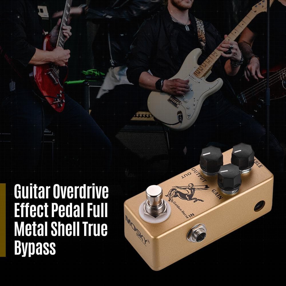 MOSKY Silver Horse Overdrive Boost Gitar Effekt Pedal Full Metal Shell True Bypass