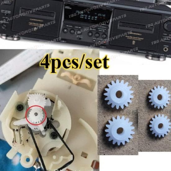 4 stk/sett Reversgir for SONY TC-WR565 TC-we605s WR535 WR520 CD-kassettspiller