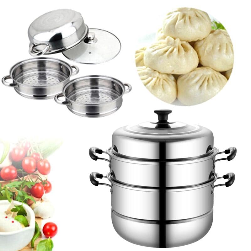 Rustfritt stål Steamer Induksjon Dim Sum Steamer Komfyr
