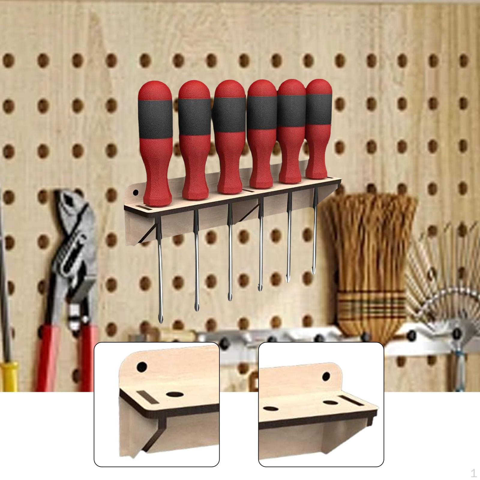 Skrutrekkerholder Veggfeste Henger Tre Multiple Hull Organizer Verktøy for