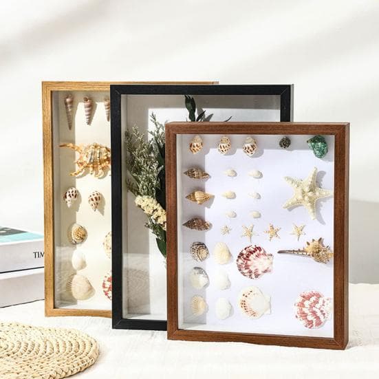 Creative hule tørkede blomsterplanteramme Håndlaget gjør-det-selv-skjerm 3D-bilderamme Deep Large Shadow Box Display Case