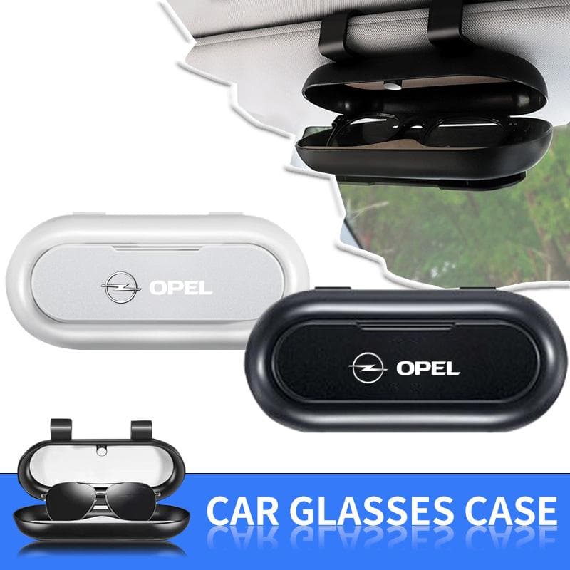 1 stk Bil Solskjerm Brilleoppbevaringsboks Holder Organizer Tilbehør For Opel Astra j Insignia Astra g Corsa Zafira b Mokka Vivaro Meriva Hvit