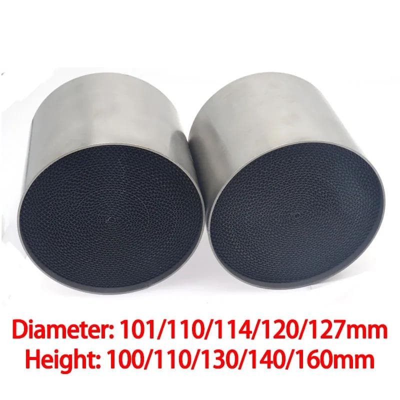 114X100mm 200CPSI Høykvalitets Flow Katalysator Filterpakker Universell Metallisk Bikubekatalysator Metallisk Katalysator