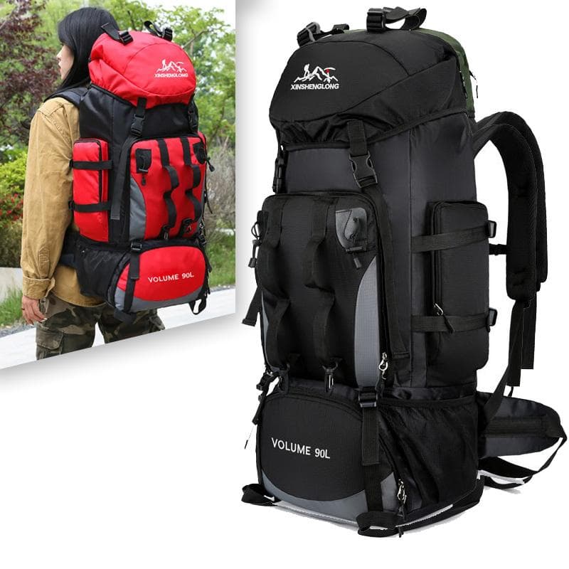 90L Vanntett Vandring Camping Ryggsekk Trekking Bag Ryggsekk Stor Kapasitet Reise Utendørs Sportsvesker Campingutstyr Herre