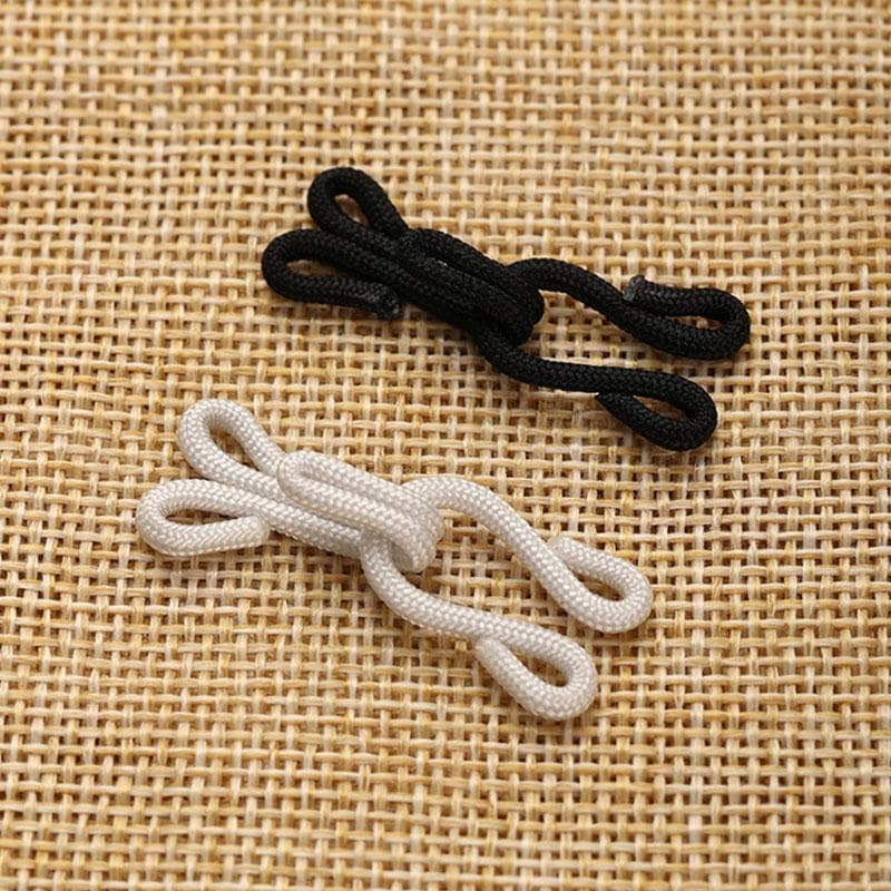 10 stk. Hook Buckle Metall Syhåndverk Usynlige Knapper Lukkefester Klær DIY Svart