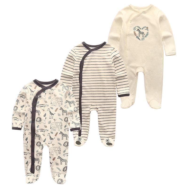 3stk Baby Gutte Klær Klær Nyfødt Jente Klær Helermet Bomull Spedbarn Småbarn Klær roupas de bebe cm gull