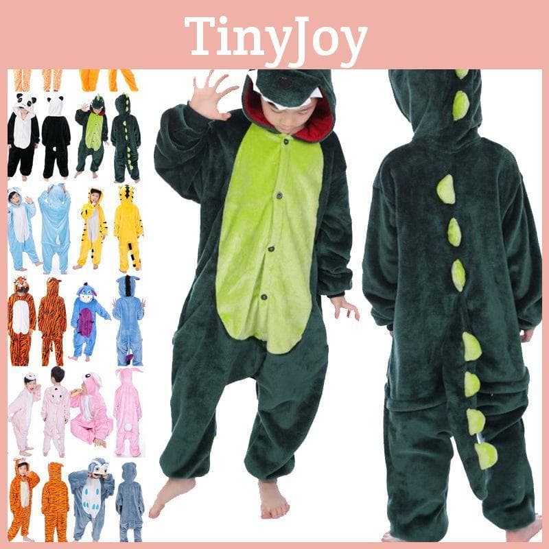 Flanell Dyrepyjamas Barn Cosplay Søt Onesie Nattøy Fest Hjemme Lounge Wear 110cm
