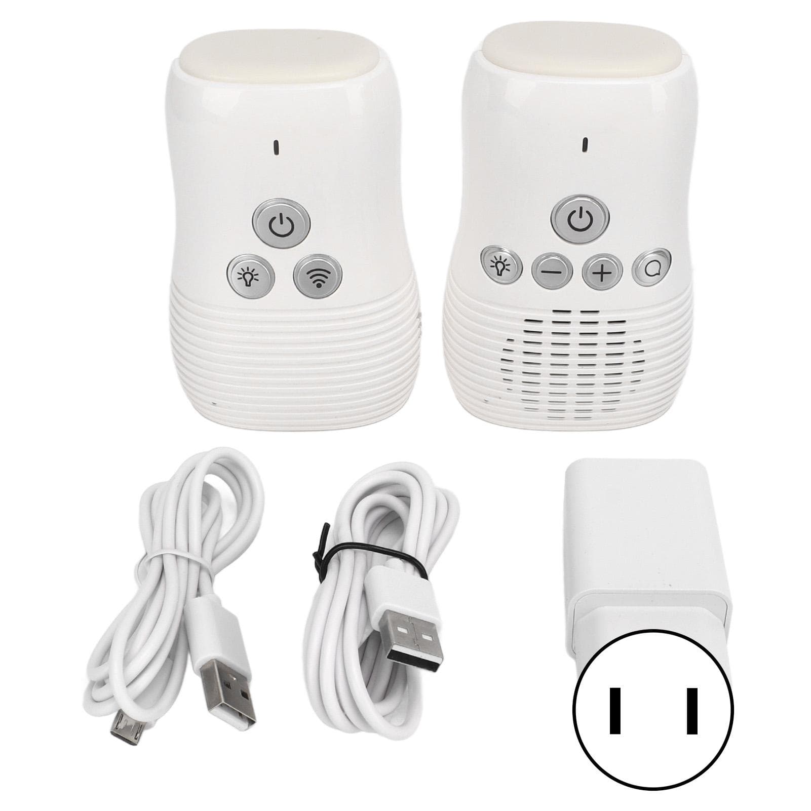 2,4 GHz trådløs o Babycall Toveis intercom Babypleiemonitor med nattlys 100–240V US cm