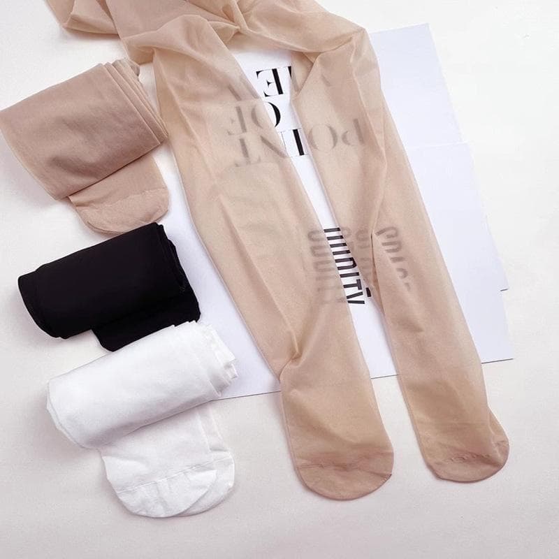 Sommer ultratynne strømpebukser for jenter Anti-krok silkeleggings for barn Store dansesokker strømpebukser for barn cm