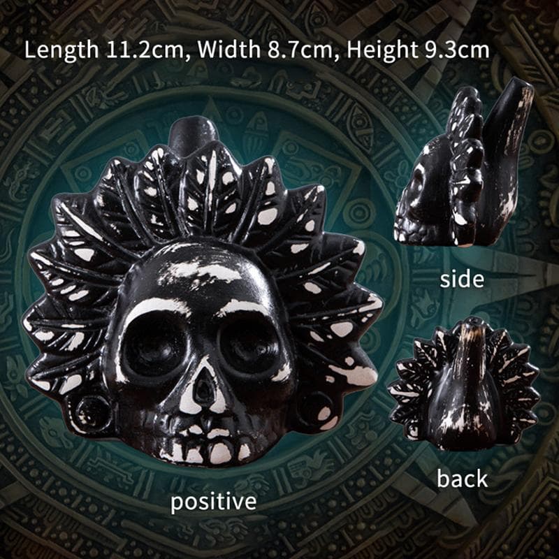 Original Aztec Death Whistle Høyt skrikende Aztec Death Whistle Nyhet Skjelettfløyte Halloween festrekvisita prankrekvisitter
