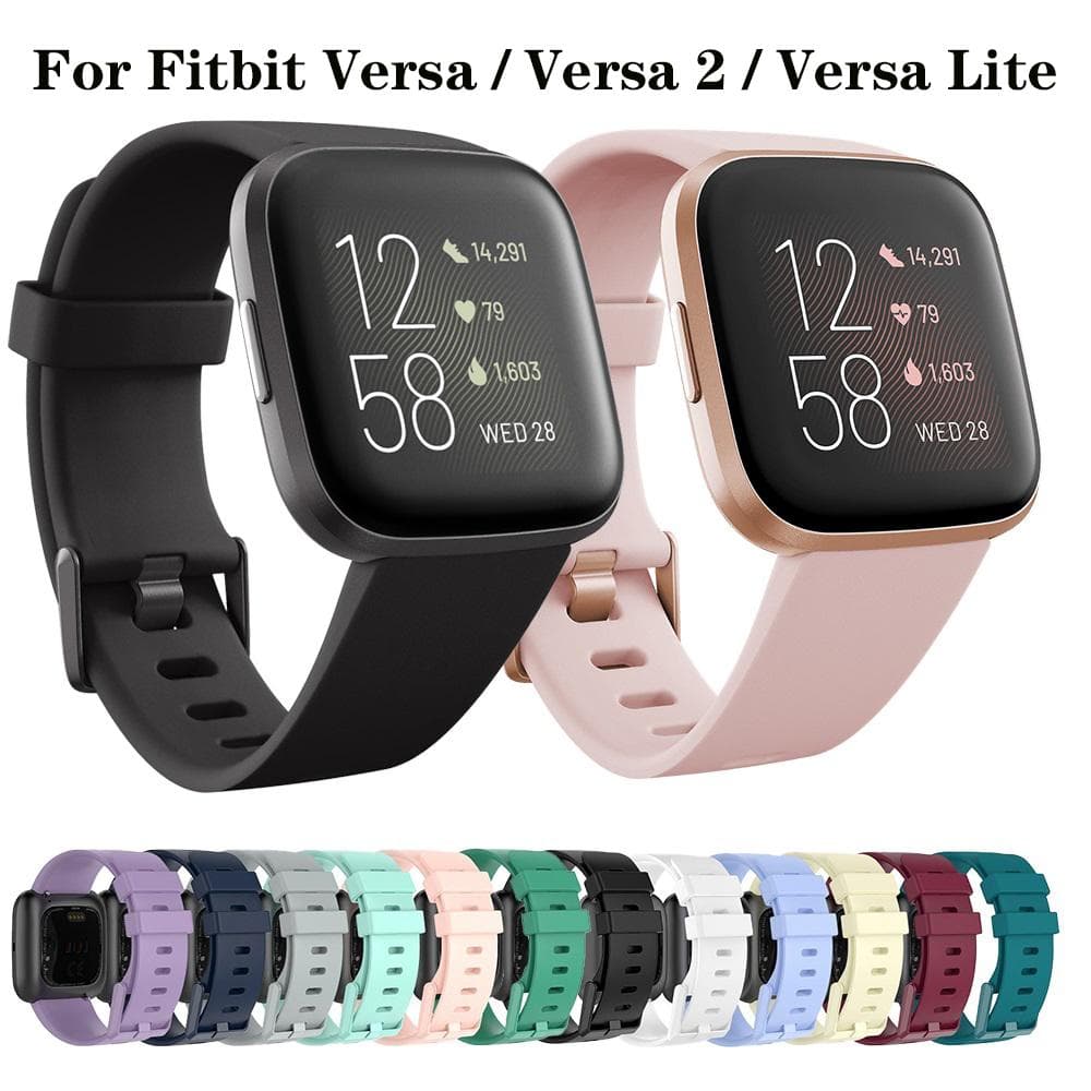 Sport silikonstropp for Fitbit Versa 2-bånds erstatningsarmbånd for Fitbit Versa Lite-armbånd for Fitbit Versa-klokkerem