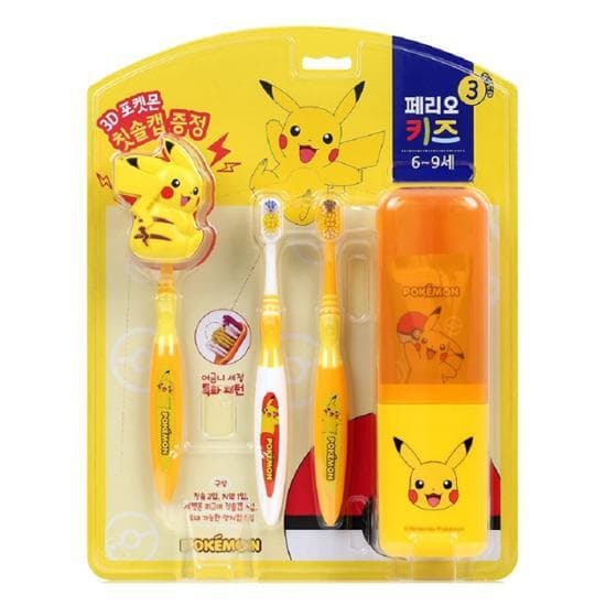 Perio Kids 3-trinns Pikachu tannbørstesett