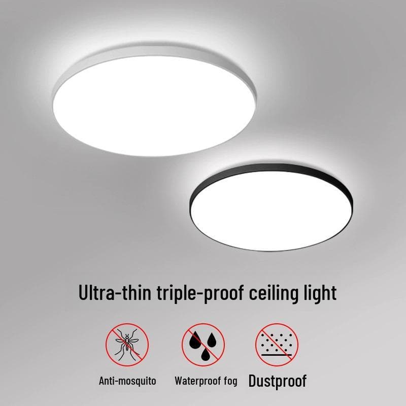 Ultratynn vanntett LED taklampe for bad, balkong, soverom, kjøkken og korridor.
