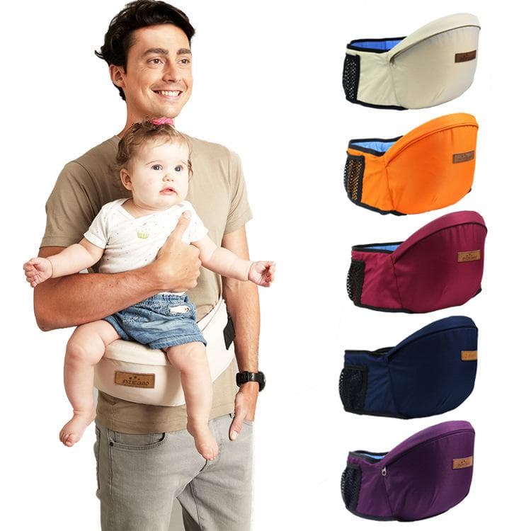 45° skråstilt baby midjepall og bæresete spøkelseshvit