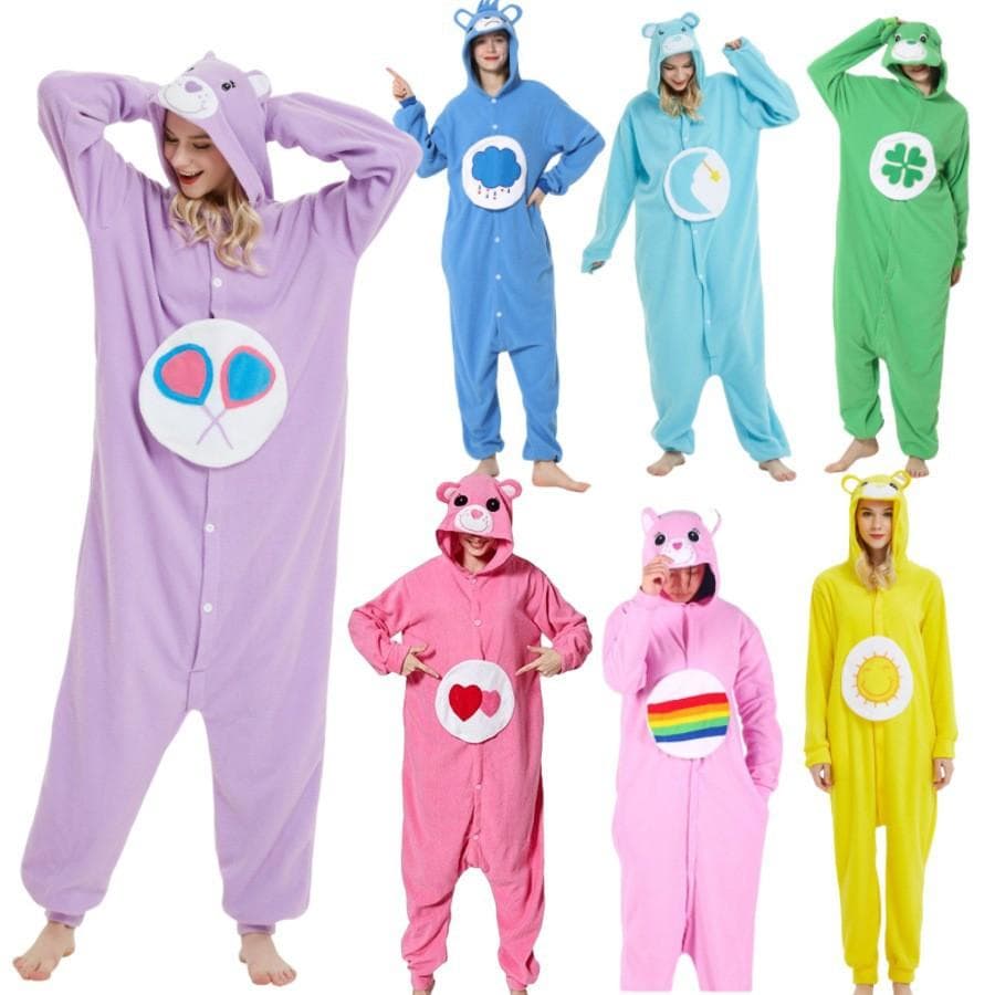 Myk Hjertebjørn Fleece Jumpsuit, Koselig Vinter Onesie Pyjamas for Voksne, Dyretematisk Kigurumi Nattøy med Hette, Perfekt Loungewear Halloween-gave