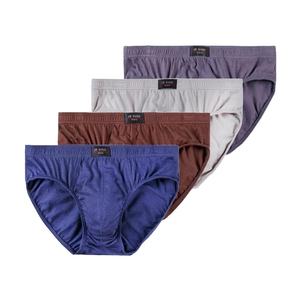 4 stk Store størrelser Undertøy Herre Bomullsunderbukser Komfortable Truser Ensfarvede Underbukser L XL 2XL 3XL 4XL 5XL 6XL 7XL cm