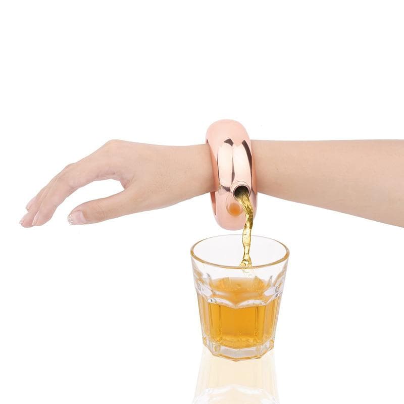 Bangle Flask Rustfritt stål Vin Hoftekolbe Armbånd formet Whisky Drikkeutstyr Trakt Vinflaskesett Trakt