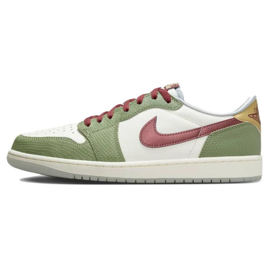 Air Jordan 1 Retro Low OG Year of the Dragon Unisex Sneakers Grønn Seilfarget Sedertre FN3727-100 cm