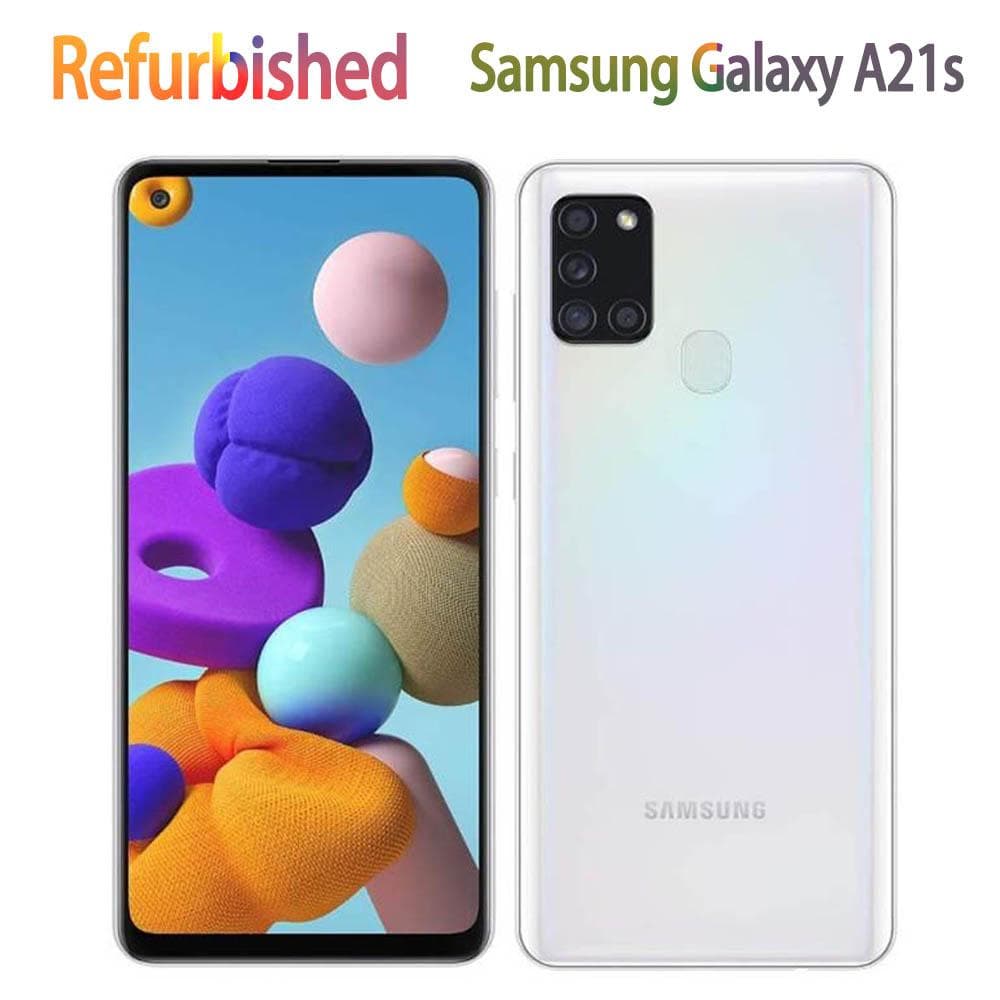 Oppusset Samsung Original Samsung Galaxy A21s A217F 3GB RAM 32GB ROM Mobiltelefon med enkelt SIM/dobbelt SIM Blå