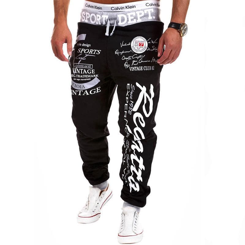 Menn Baggy Pants Menn Joggebukser Personlighet Joggebukser Menn Casual Bukser cm Rød