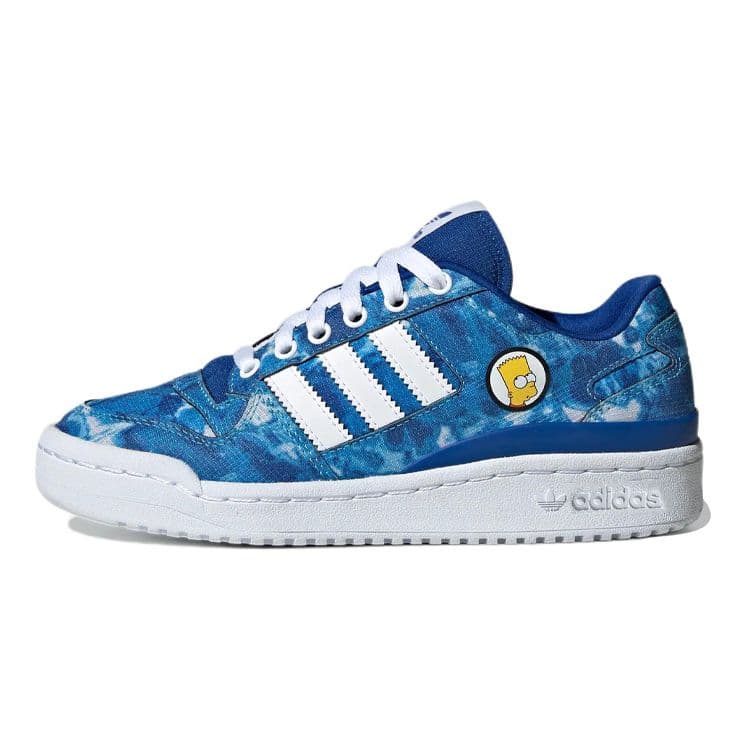 The Simpsons x adidas Forum Low J Bart Simpson Barnesko Blå Kongeblå Skyhvit GZ1775 cm
