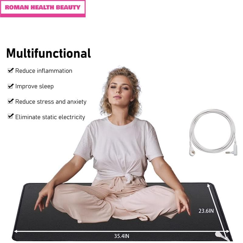90X60Cm Jording Matte For Bedre Søvn Helse Med Jordingkabel EMF Beskyttelse Elektrostatisk Utladning