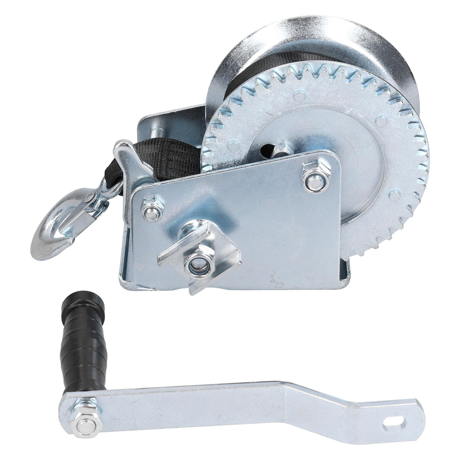 1200LBS Kraftig vinsj med 8M stropp Håndsveiv Kabelgirvinsj for båthenger
