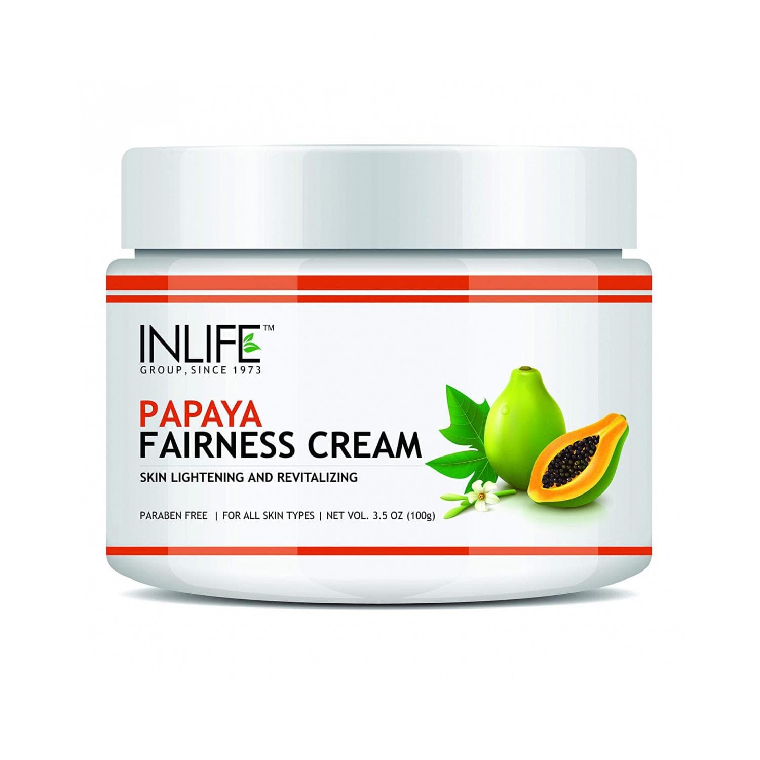Krem med papaya: lysere og restaurere (100 g), Papaya Fairness Cream INLIFE