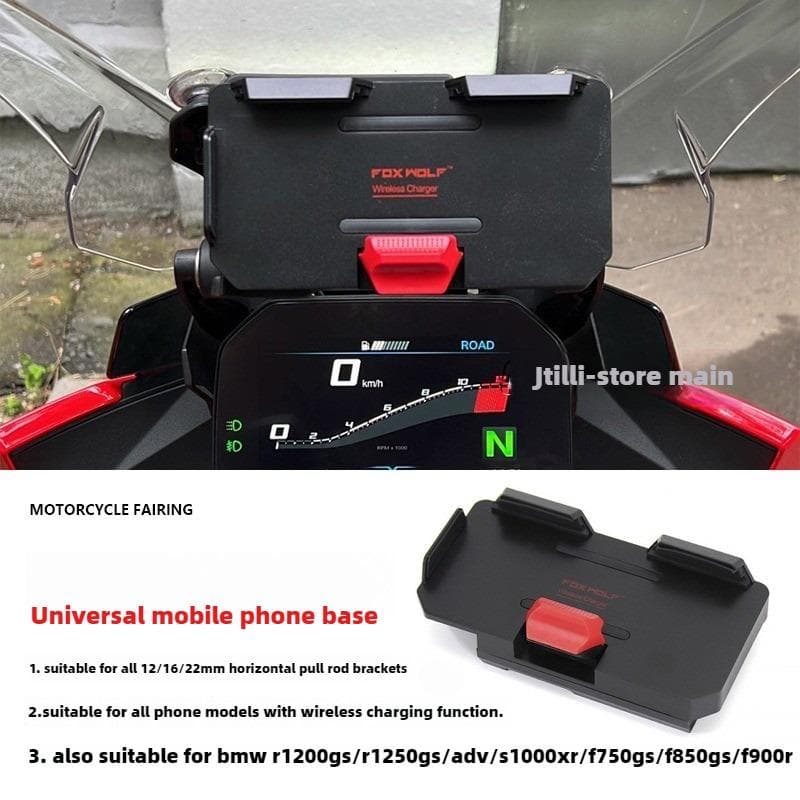 NYHET For BMW R1200GS R1250GS R 1250 GS F800GS F700GS S1000XR ADV Motorsykkel Trådløs lading GPS Telefonholder Navigasjonsbrakett