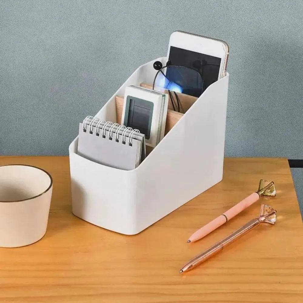 Fjernkontroll Organizer TV Fjernkontroll Holder For Bord Multipurpose Desktop Oppbevaringsboks Soverom Stue Organizer Svart