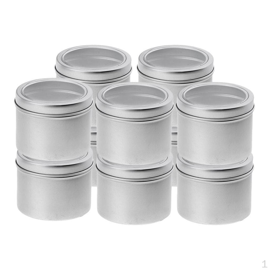 Aluminiumbokser, 10 stk. Runde aluminiumsbokser Skrulokk Metallbokser Krukker Tomme Skyvelokkbeholdere
