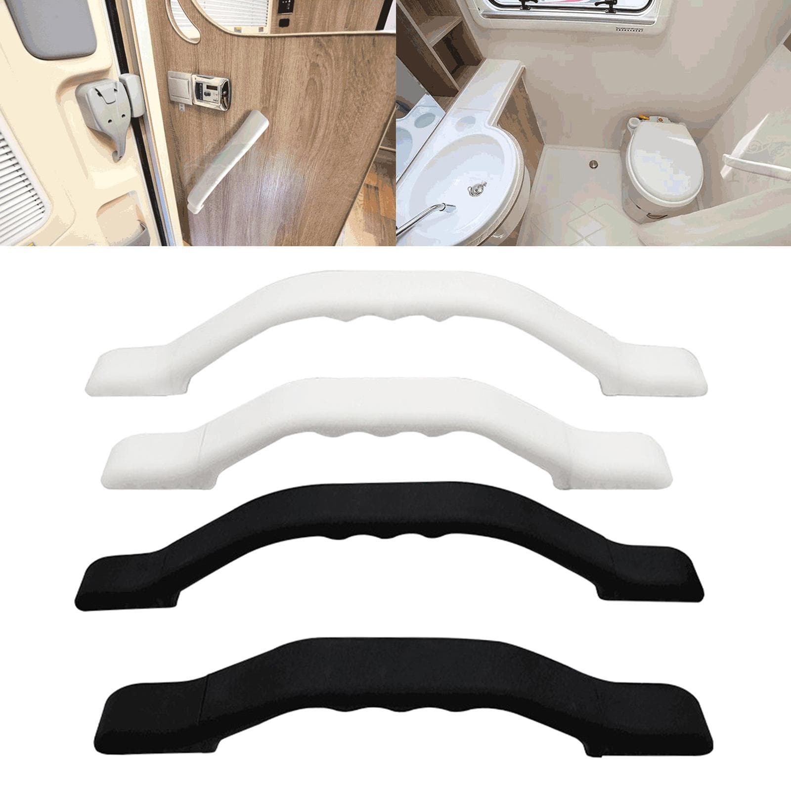 Værbestandig gripehåndtak Entry Door Assist Bar for RVs Tilhenger Camper Bobil Lastehenger Caravan Høy styrke Hvit