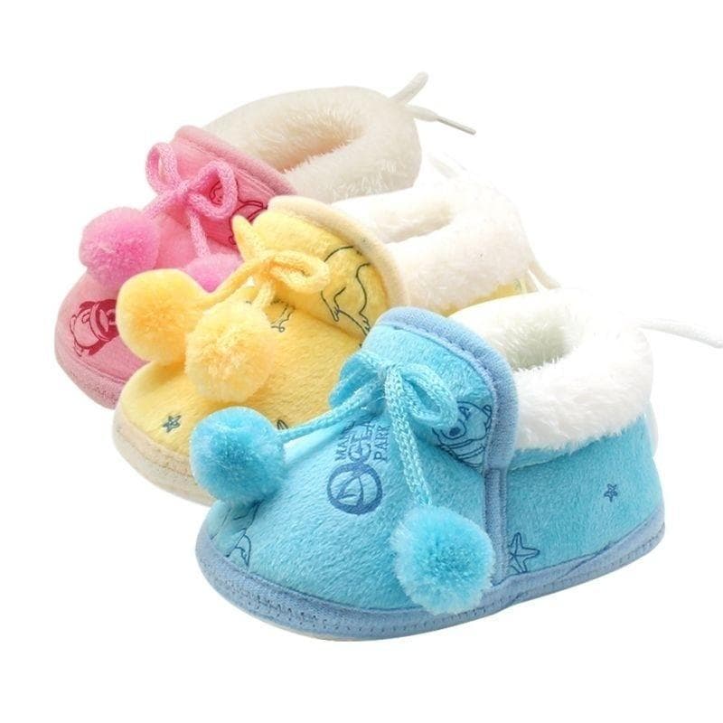 Winter Warm First Walkers Soft Soled Spedbarn Småbarn Barn Jente Cack Sko cm