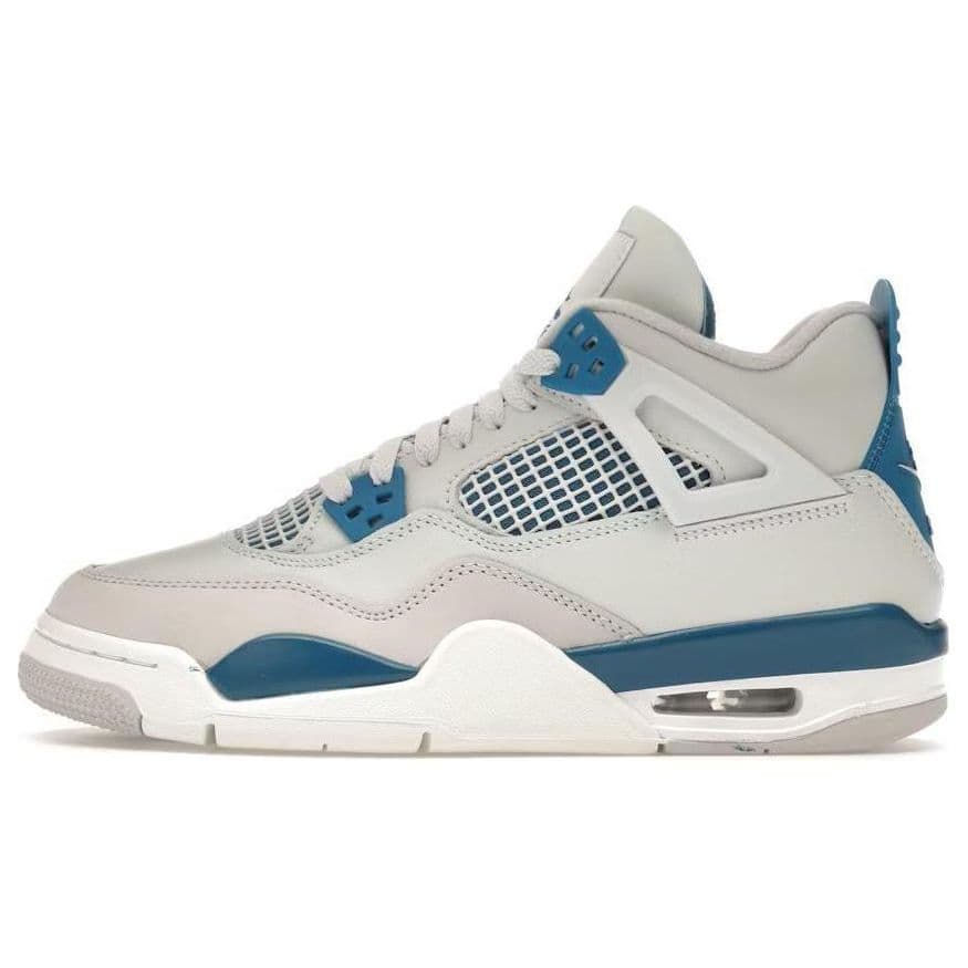 Air Jordan 4 Retro GS Military Blue 2024 Barnesko Hvit Off-White Nøytralgrå HF4281-141 cm