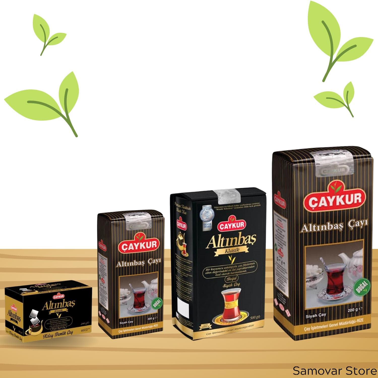 Tyrkisk te Caykur Altinbas Tea Organic Chai teposer Teboks Frisk Yoga Tea Drikkevarer Svart te